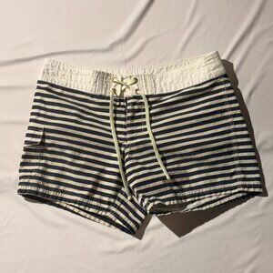 J.Crew Striped Shorts Women’s Size 0 Navy & White Nautical Summer Beach Casual